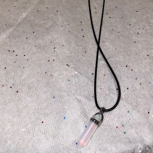 Opal crystal pendant necklace